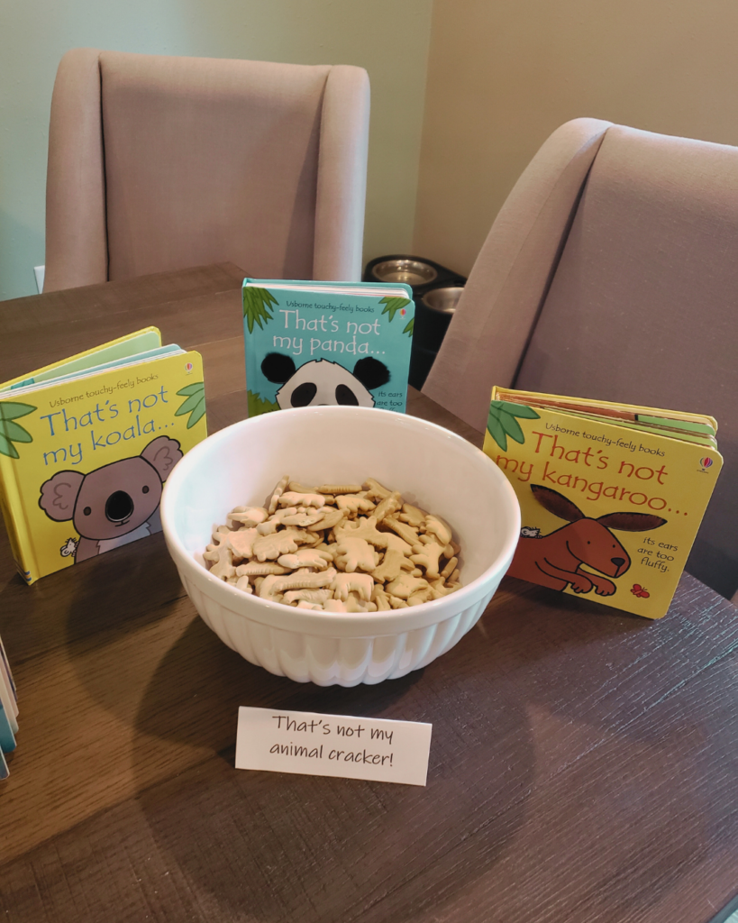 'That's Not My (blank - animal)' books with animal crackers