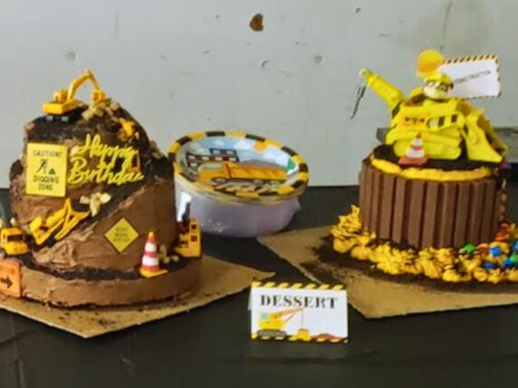 close up of the cakes